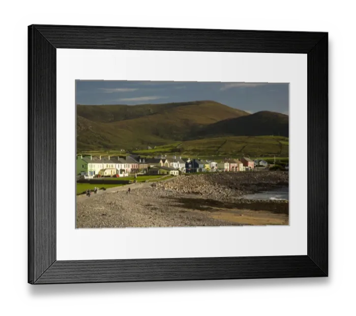 Framed Print : Waterville, Ireland, Beach, Houses, Hills Framed Print : Waterville, Ireland, Beach, Houses, Hills