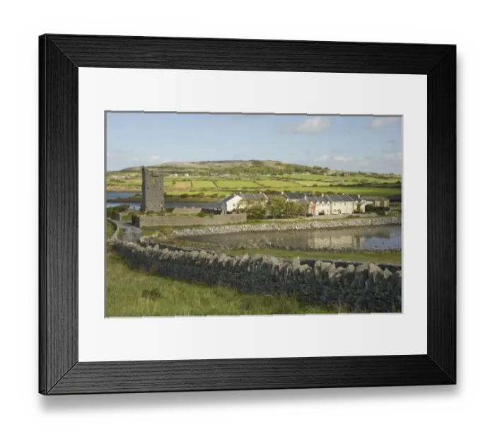 Framed Print : Irish Countryside, Ireland, Castle, Farm, Landscape, Fence Framed Print : Irish Countryside, Ireland, Castle, Farm, Landscape, Fence