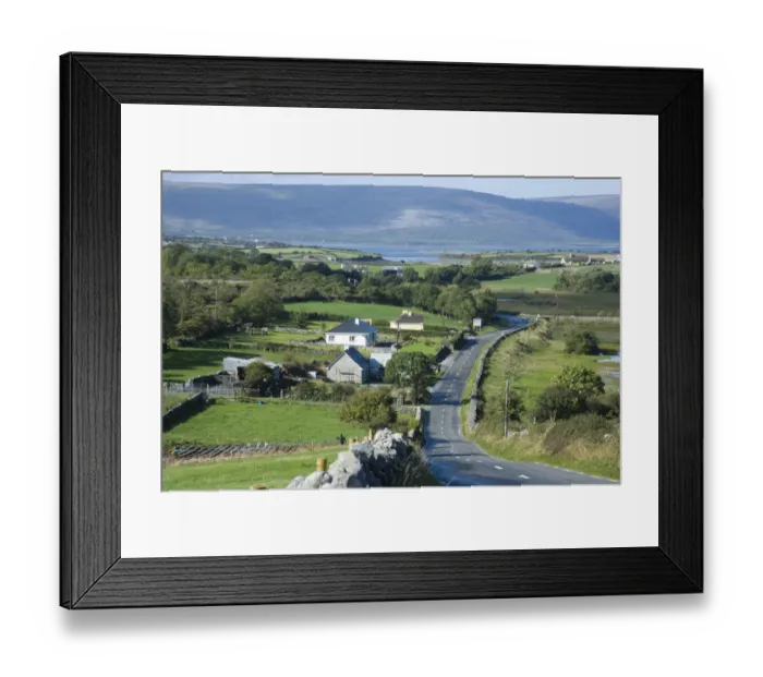 Framed Print : Irish Countryside, Ireland, Highway, Farms, Landscape, Scenic Framed Print : Irish Countryside, Ireland, Highway, Farms, Landscape, Scenic