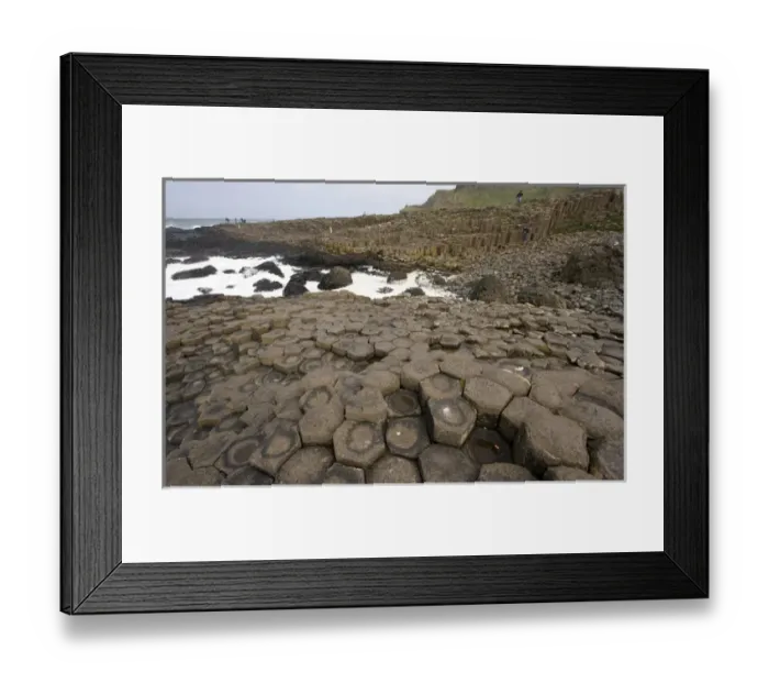 Framed Print : Northern Ireland, basaltic rock formations, World Heritage Site, County Antrim, tourists