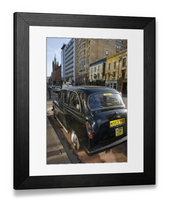 Framed Print : Ireland, unionist, troubles, Belfast, Northern Ireland, cab, taxi, automobile, car