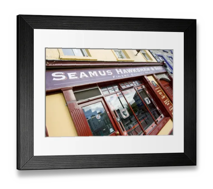 Framed Print : County Mayo, Ireland, Westport, butcher Framed Print : County Mayo, Ireland, Westport, butcher