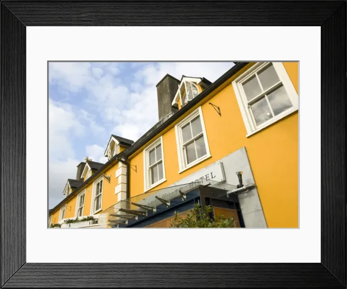 Framed Print : County Mayo, Ireland, Westport, hotel, yellow