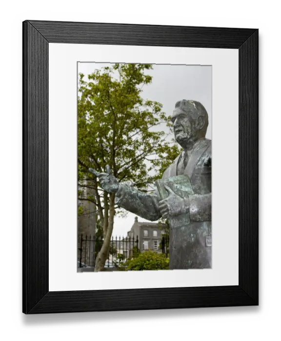 Framed Print : Ireland, County Kerry, Listowel, author, statue Framed Print : Ireland, County Kerry, Listowel, author, statue