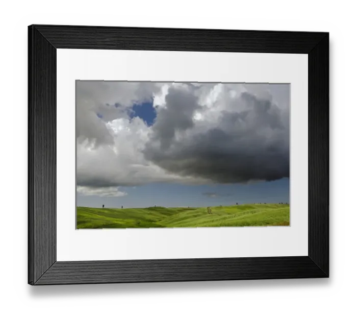 Framed Print : Wheat field in Tuscany region of Italy