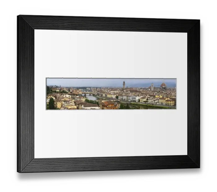Framed Print : Panoramic view of Florence, Italy along the Arno River amd Ponte Vecchio (Old Bridge) Framed Print : Panoramic view of Florence, Italy along the Arno River amd Ponte Vecchio (Old Bridge)
