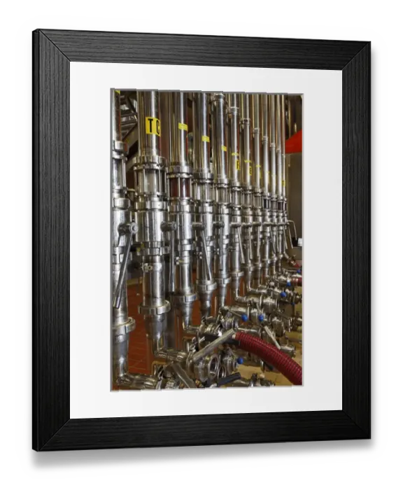 Framed Print : Wine distilling machinery, Castle Banfi, Tuscany, Italy Framed Print : Wine distilling machinery, Castle Banfi, Tuscany, Italy