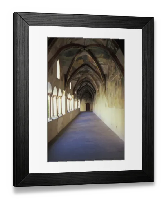 Framed Print : Europe, Italy, Brizen. Frescos in St. Michaels Church