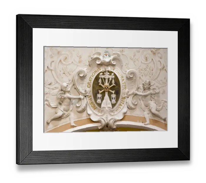 Framed Print : Europe, Italy, Cinque Terre, Monterosso. The symbol of the Oratory of the Dead. Credit as Framed Print : Europe, Italy, Cinque Terre, Monterosso. The symbol of the Oratory of the Dead. Credit as