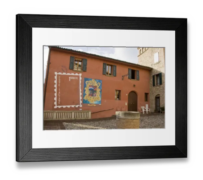 Framed Print : Europe, Italy, Dozza. House with painted murals. Credit as: Wendy Kaveney / Jaynes Framed Print : Europe, Italy, Dozza. House with painted murals. Credit as: Wendy Kaveney / Jaynes