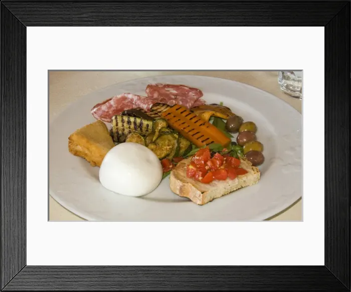 Framed Print : Europe, Italy, Naples. Plate with variety of antipasti appetizers. Credit as: Wendy Framed Print : Europe, Italy, Naples. Plate with variety of antipasti appetizers. Credit as: Wendy