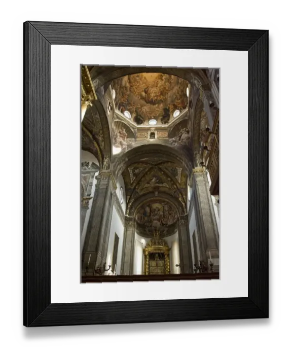 Framed Print : Europe, Italy, Parma. Frescoes adorn the ceiling over the altar in the Parma Cathedral Framed Print : Europe, Italy, Parma. Frescoes adorn the ceiling over the altar in the Parma Cathedral
