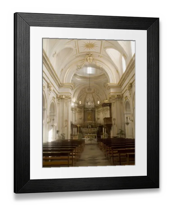 Framed Print : Europe, Italy, Positano. Church interior. Credit as: Wendy Kaveney  /  Jaynes Gallery