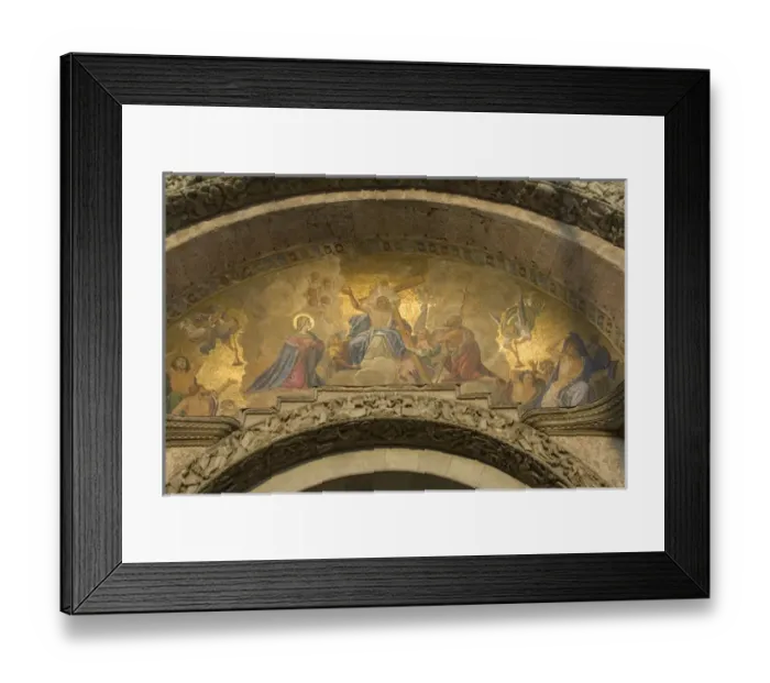 Framed Print : Europe, Italy, Venice, St. Marks Basilica. Detail of door with gilded arch. Credit as Framed Print : Europe, Italy, Venice, St. Marks Basilica. Detail of door with gilded arch. Credit as
