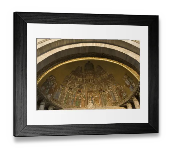 Framed Print : Europe, Italy, Venice, St. Marks Basilica. Detail of door with gilded arch. Credit as Framed Print : Europe, Italy, Venice, St. Marks Basilica. Detail of door with gilded arch. Credit as
