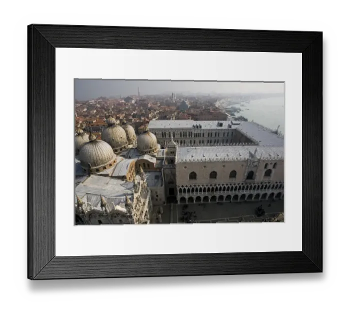 Framed Print : Europe, Italy, Venice. Doges Palace and domes ofSt. Marks Basilica from the Campanile Framed Print : Europe, Italy, Venice. Doges Palace and domes ofSt. Marks Basilica from the Campanile