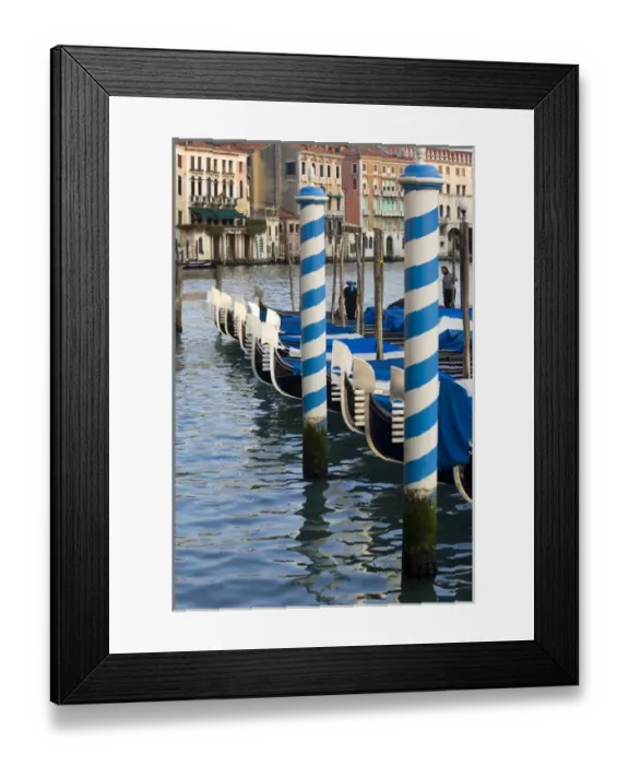 Framed Print : Europe, Italy, Venice. Gondolas on the Grand Canal. Credit as: Wendy Kaveney  /  Jaynes