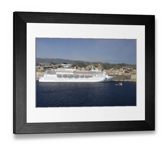 Framed Print : Europe, Italy, Sicily, port city of Messina, gateway to Taormina