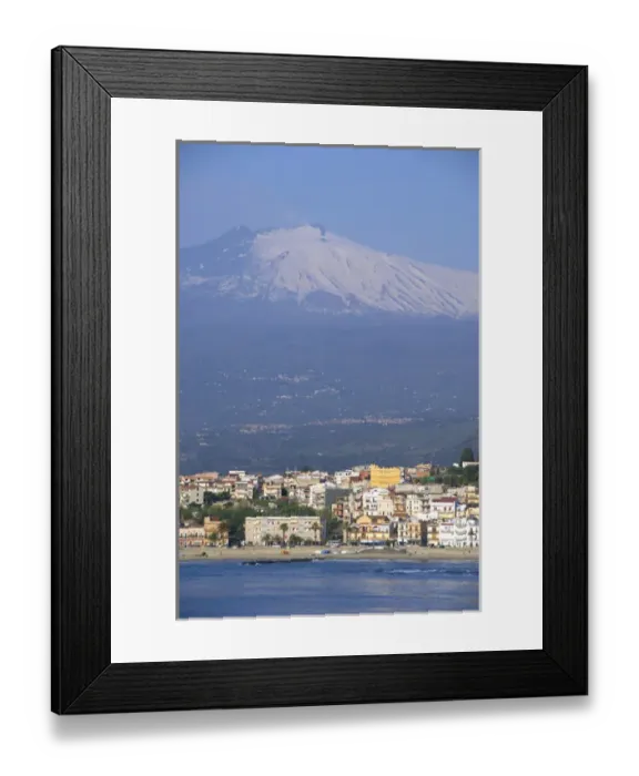 Framed Print : Europe, Italy, Sicily, port of Giardini Naxos, gateway to Taormina. Mt. Etna volcano Framed Print : Europe, Italy, Sicily, port of Giardini Naxos, gateway to Taormina. Mt. Etna volcano