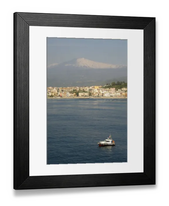 Framed Print : Europe, Italy, Sicily, port of Giardini Naxos, gateway to Taormina. Mt. Etna volcano Framed Print : Europe, Italy, Sicily, port of Giardini Naxos, gateway to Taormina. Mt. Etna volcano