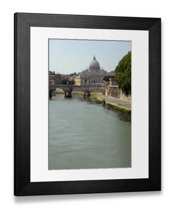 Framed Print : Europe, Italy, Rome. St. Peters Basilica (aka Basilica di San Pietro), Tiber River Framed Print : Europe, Italy, Rome. St. Peters Basilica (aka Basilica di San Pietro), Tiber River