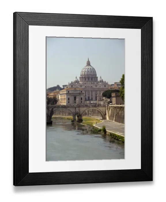 Framed Print : Europe, Italy, Rome. St. Peters Basilica (aka Basilica di San Pietro), Tiber River Framed Print : Europe, Italy, Rome. St. Peters Basilica (aka Basilica di San Pietro), Tiber River