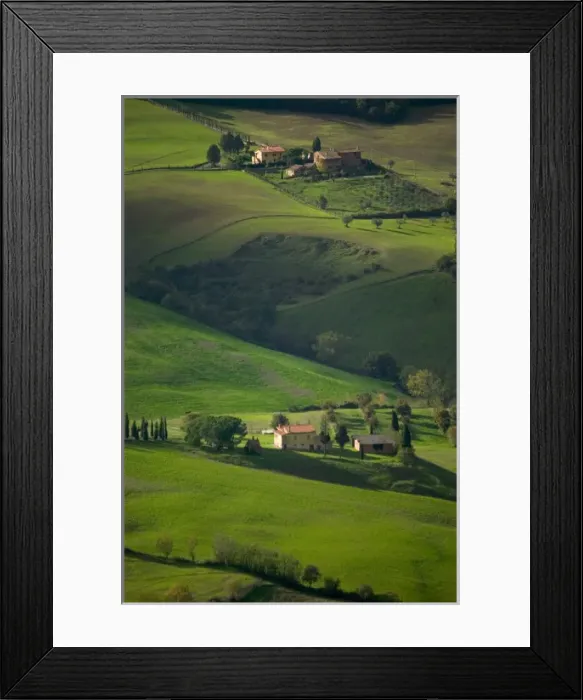 Framed Print : Farmland around Montepulciano, Tuscany, Italy Framed Print : Farmland around Montepulciano, Tuscany, Italy