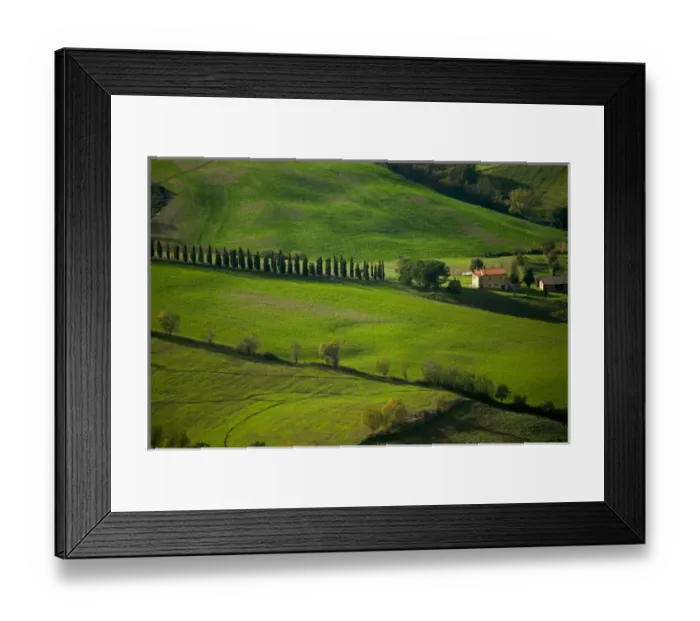 Framed Print : Farmland around Montepulciano, Tuscany, Italy