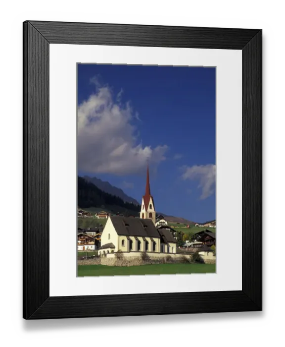 Framed Print : Europe, Italy, Alps, Trentino-Alto-Adige, St-Magdalena, Gsiesertal. Church Framed Print : Europe, Italy, Alps, Trentino-Alto-Adige, St-Magdalena, Gsiesertal. Church