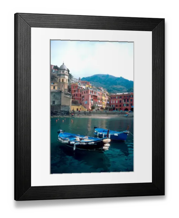 Framed Print : Europe, Italy, Vernazza. One of the Cinque Terra villages along the Ligurian Coast