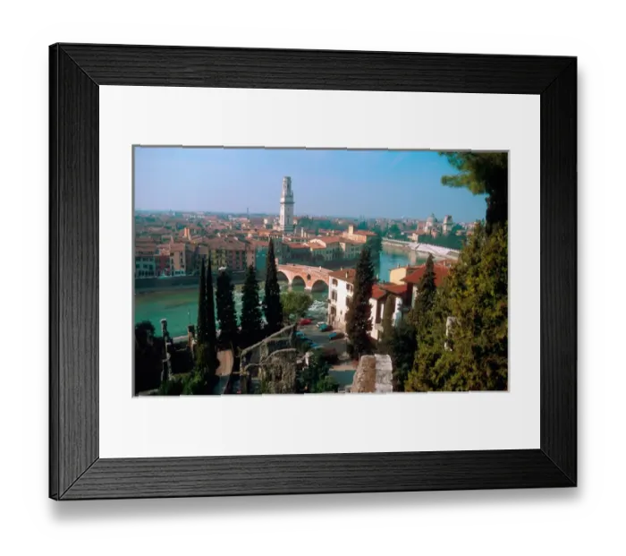 Framed Print : Europe, Italy, Verona. The Adige River
