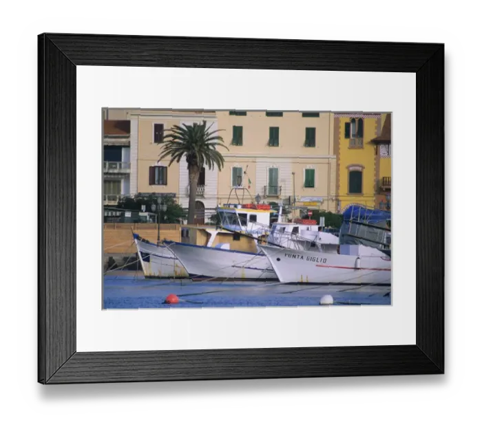 Framed Print : EU, Italy, Sardinia. Boats in Alghero Harbor Framed Print : EU, Italy, Sardinia. Boats in Alghero Harbor