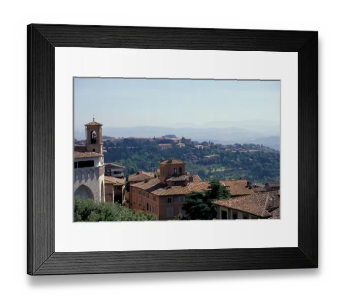 Framed Print : Europe, Italy, Umbria, view of the valley from Perugia Framed Print : Europe, Italy, Umbria, view of the valley from Perugia