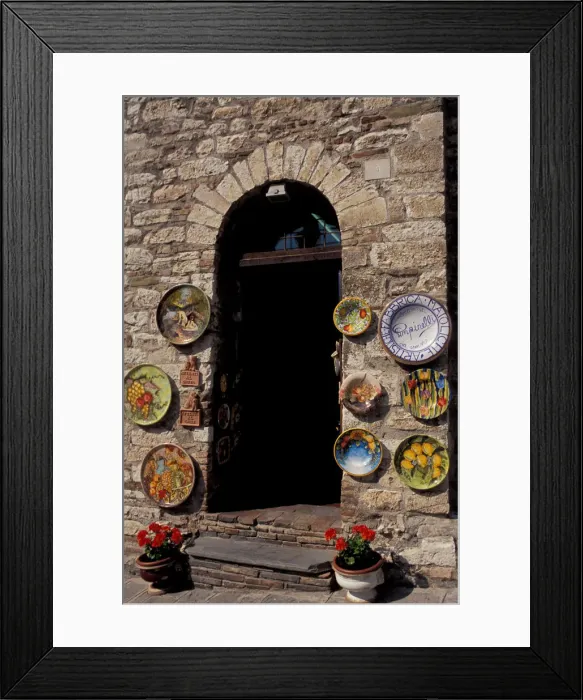 Framed Print : Europe, Italy, Umbria, Gubbio, pottery store Framed Print : Europe, Italy, Umbria, Gubbio, pottery store