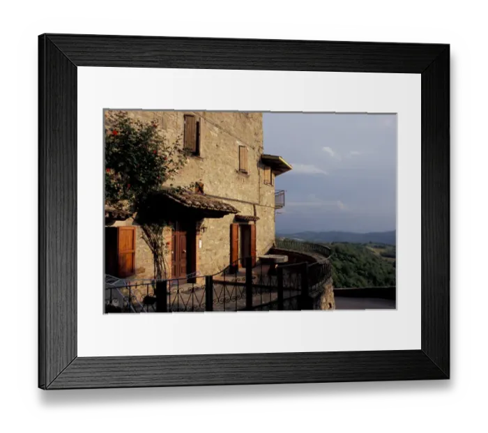 Framed Print : Europe, Italy, Umbria, Preggio, house on a hilltop Framed Print : Europe, Italy, Umbria, Preggio, house on a hilltop