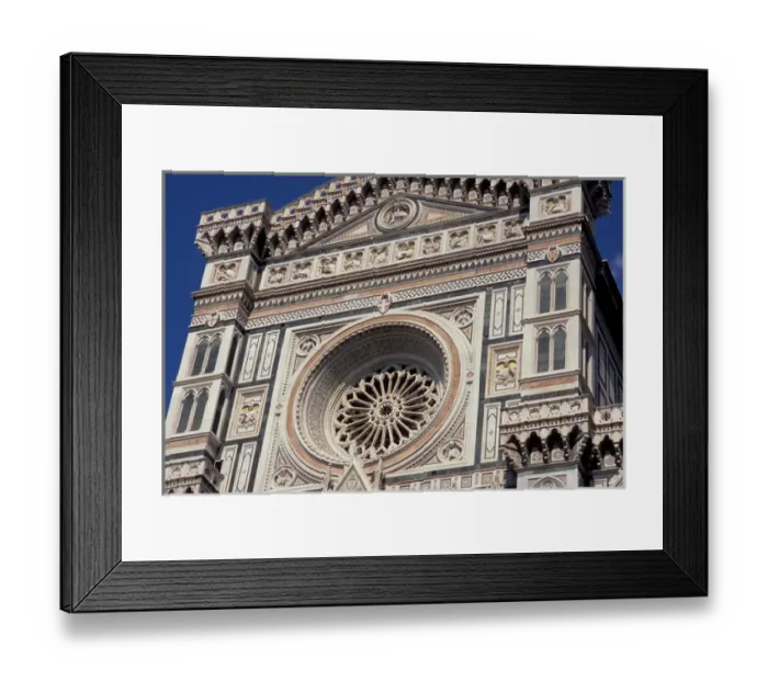 Framed Print : Europe, Italy, Florence, Tuscany, Duomo, Rose window