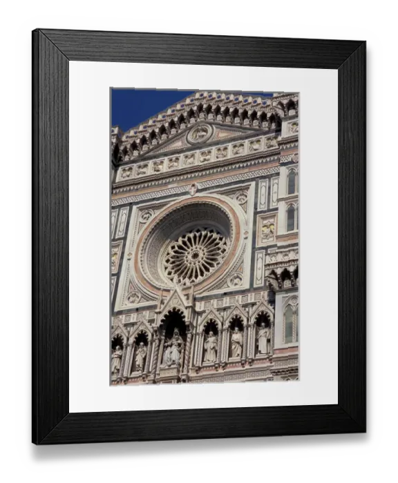 Framed Print : Europe, Italy, Florence, Tuscany, Duomo, Rose window