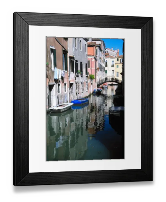 Framed Print : Europe, Italy, Venice. Canal in Venice