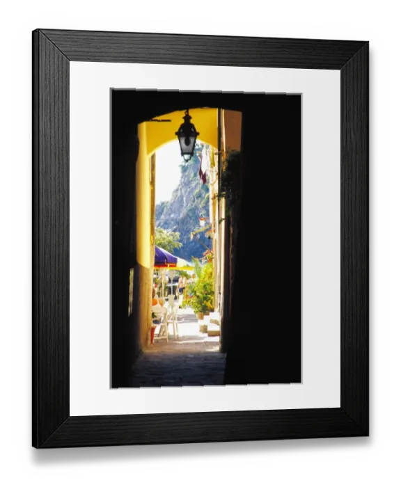 Framed Print : Europe, Italy, Cinque Terre. Hallway in Vernazza Framed Print : Europe, Italy, Cinque Terre. Hallway in Vernazza