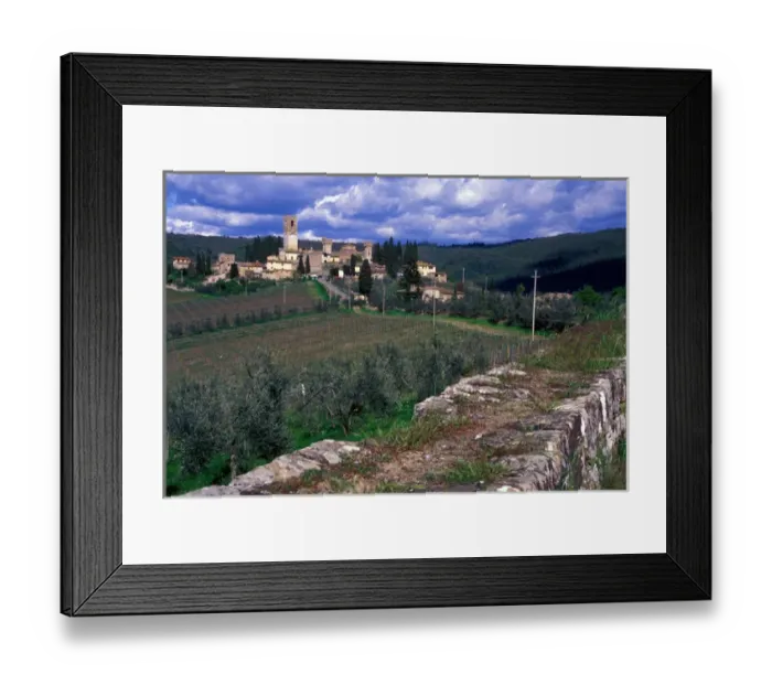 Framed Print : The Tuscan village of Badia a Passignano, Italy Framed Print : The Tuscan village of Badia a Passignano, Italy
