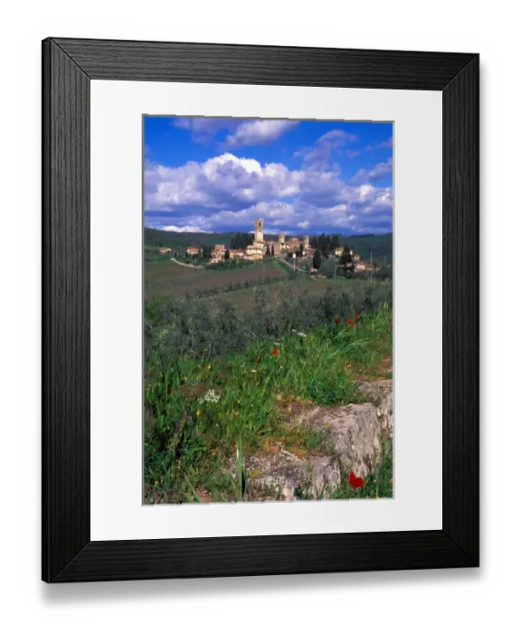 Framed Print : The vineyards surrounding the Tuscan village of Badia a Passignano, Italy Framed Print : The vineyards surrounding the Tuscan village of Badia a Passignano, Italy