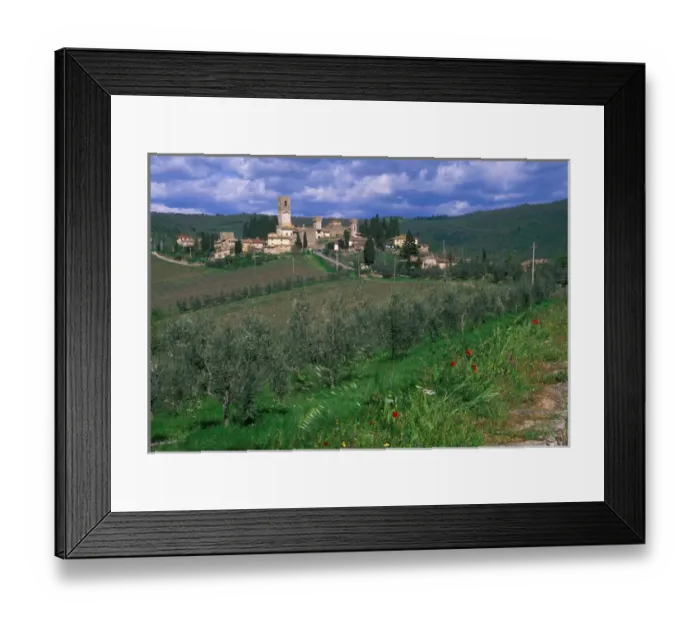 Framed Print : Italy, small Tuscan village of Badia a Passignano Framed Print : Italy, small Tuscan village of Badia a Passignano