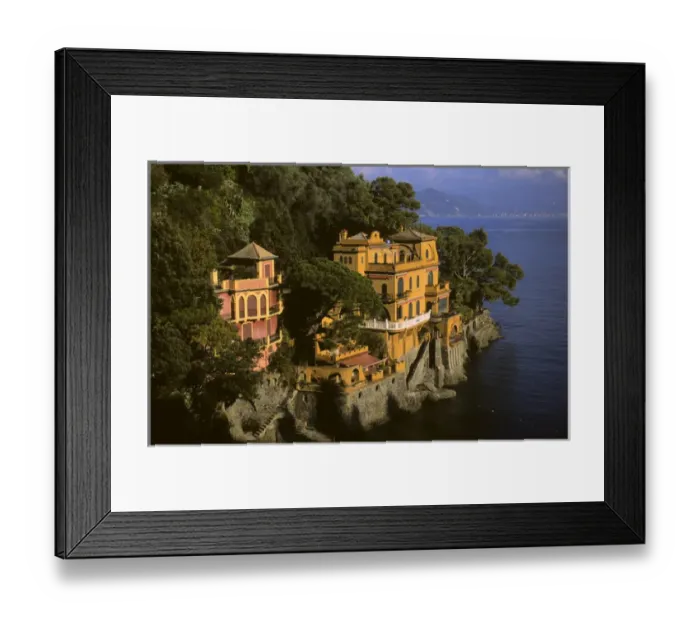 Framed Print : Europe, Italy, Portofino. Scenic life on the Mediteranean coast of Italy