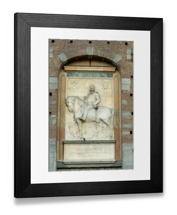 Framed Print : 04. Italy, Milan, Castello Sforzesco, detail of relief of Umberto I, on Filarete Tower Framed Print : 04. Italy, Milan, Castello Sforzesco, detail of relief of Umberto I, on Filarete Tower