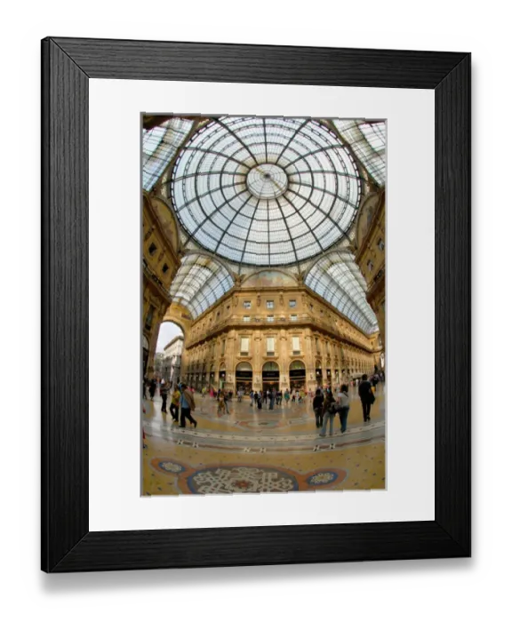 Framed Print : 04. Italy, Milan, Galleria Vittorio Emanuele II interior