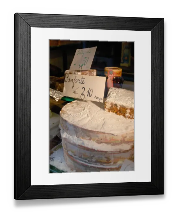 Framed Print : 04. Italy, Bergamo, Panforte in bakery window Framed Print : 04. Italy, Bergamo, Panforte in bakery window