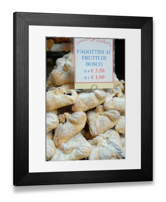 Framed Print : 04. Italy, Bergamo, fruit pastry in bakery window Framed Print : 04. Italy, Bergamo, fruit pastry in bakery window