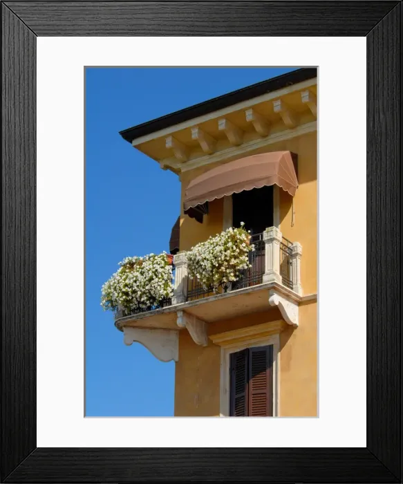 Framed Print : 04. Italy, Garda, Lake Garda, corner of elegant building (Editorial Usage Only) Framed Print : 04. Italy, Garda, Lake Garda, corner of elegant building (Editorial Usage Only)