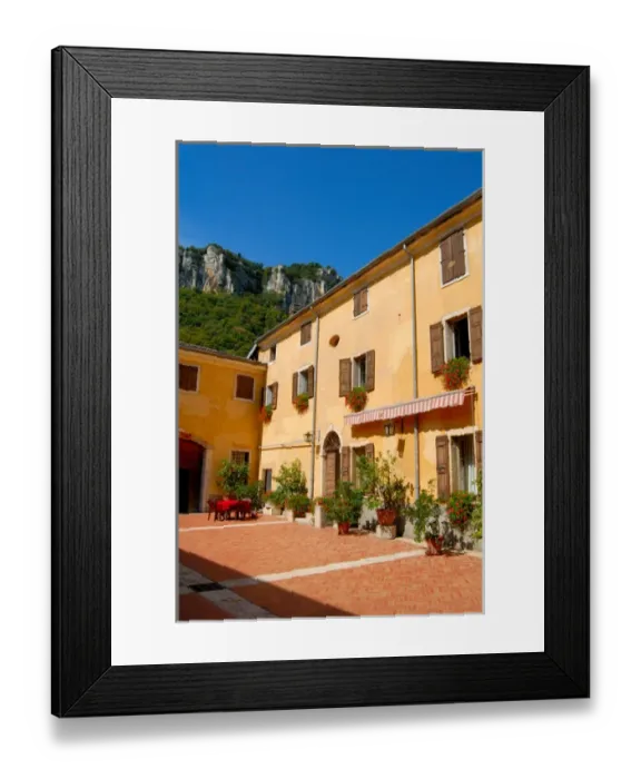 Framed Print : 04. Italy, courtyard of Poggi Winery near Bardolino Framed Print : 04. Italy, courtyard of Poggi Winery near Bardolino