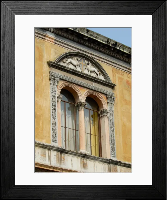 Framed Print : 04. Italy, Verona, detail of window in historic town center Framed Print : 04. Italy, Verona, detail of window in historic town center